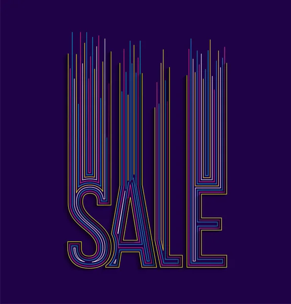 Sale Calligraphic Style Text Shopping Poster Illustration Design — 스톡 벡터
