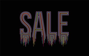 İndirimli Hattat Sanat Metin Alış veriş poster çizimi tasarımı.