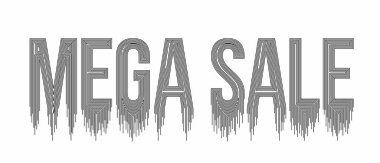 Mega Satış Hattı Sanat Metin Alış veriş poster çizimi tasarımı.