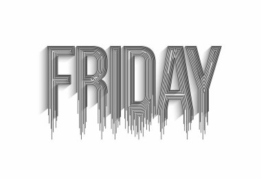 Mutlu Cuma Kaligrafi 3d Biçim Metin Alış veriş poster tasarımı Tasarımı.