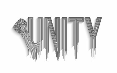 Unity Hattat Sanatı Metin Alış veriş poster çizimi tasarımı.