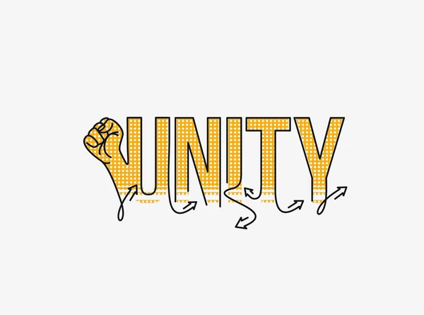 Unity Hattat Sanat Yazısı Metin Alış Veriş Poster Çizimi Tasarımı — Stok Vektör