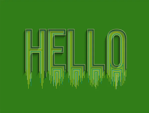 Hello Tipográfia Vektor Design Üdvözlő Kártyák Poszter Design Sablon Születésnapi — Stock Vector