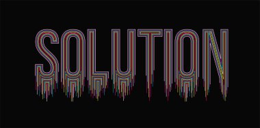 Çözüm Hattat Sanatı Metin Sanatı Afiş taşıyıcı illüstrasyon Tasarımı.