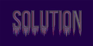 Çözüm Hattat Sanatı Metin Sanatı Afiş taşıyıcı illüstrasyon Tasarımı.