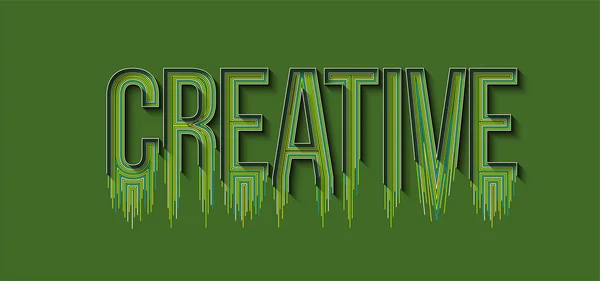 Creative Calligraphic Line Art Text Banner Poster Vector Illustration Design — Stock Vector