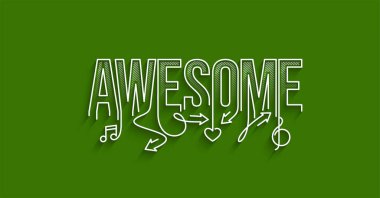 Muhteşem Hattat Sanatı Metin Alış veriş poster çizimi tasarımı.