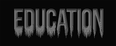 Eğitim Hattının Sanatı Metin Alış veriş poster illüstrasyonu Tasarımı.