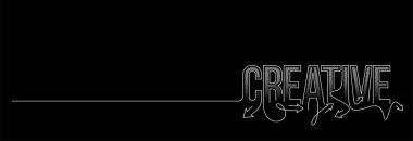 Yaratıcı Hattat Sanatı Metin Sanatı Afiş taşıyıcı illüstrasyon Tasarımı.