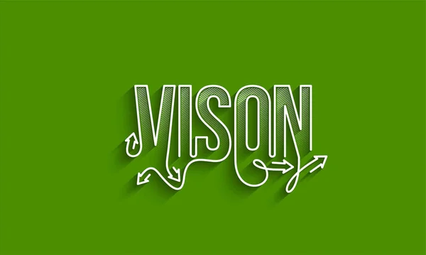 Vision Hattat Sanatı Metin Afiş Taşıyıcı Illüstrasyon Tasarımı — Stok Vektör