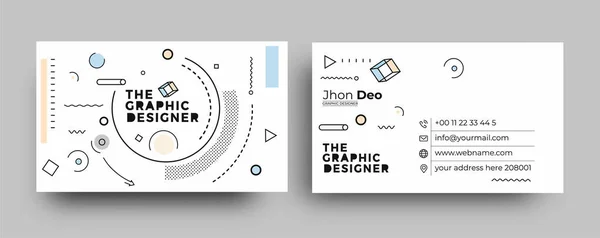 Cartão Visita Moderno Modelo Cartão Visita Criativo Limpo —  Vetores de Stock