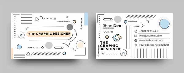 Современная Визитная Карточка Creative Clean Business Card Template — стоковый вектор