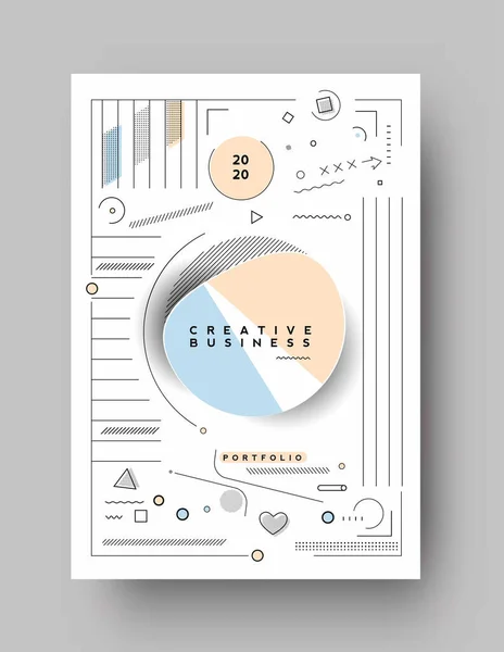 Sfondo Geometrico Astratto Utilizzo Design Moderno Copertina Poster Modello Brochure — Vettoriale Stock