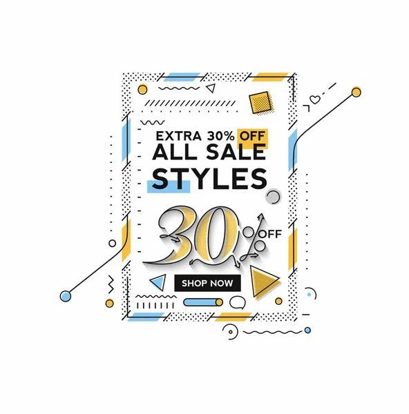 Flash Sale Discount Banner Template Promotion Grande Offre Spéciale Vente — Image vectorielle