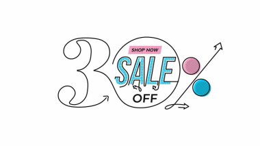 İndirimli Bayrak. İndirimli fiyat etiketi. Vektör Modern Yapıştırma İllüstrasyonu.