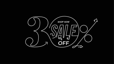 İndirimli Bayrak. İndirimli fiyat etiketi. Vektör Modern Yapıştırma İllüstrasyonu.