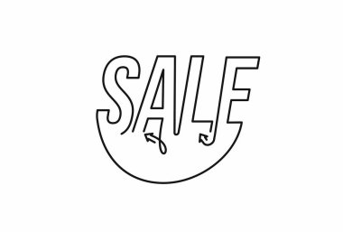 İndirimli Bayrak. İndirimli fiyat etiketi. Vektör Modern Yapıştırma İllüstrasyonu.