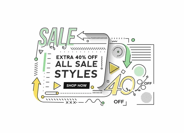 Flash Sale Discount Banner Template Promotion Big Sale Special Offer — Stock Vector