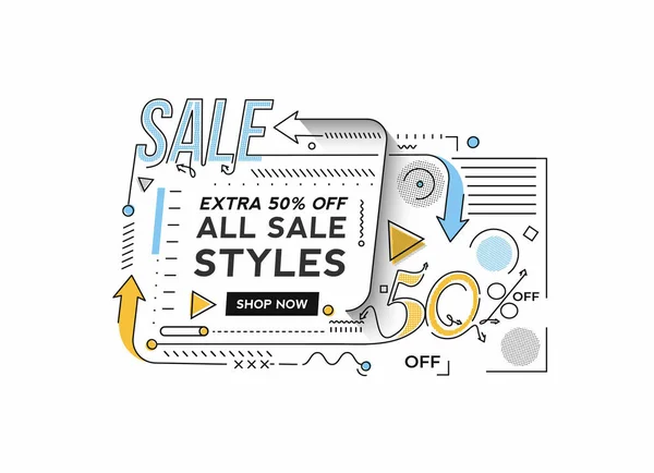 Flash Sale Discount Banner Template Promoção Grande Oferta Especial Venda —  Vetores de Stock