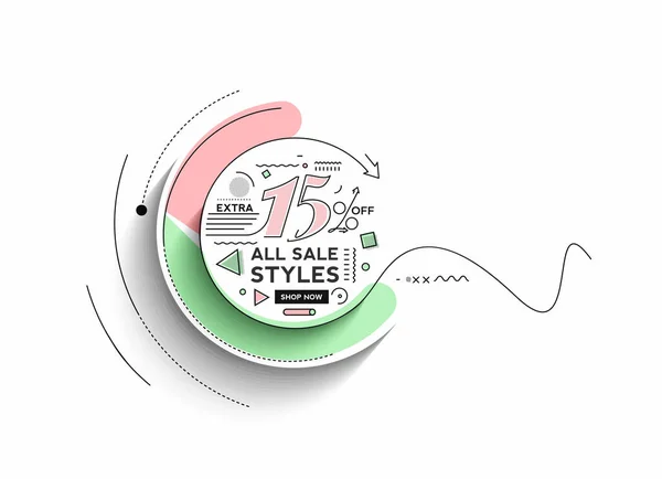 Flash Sale Discount Banner Template Promoção Grande Oferta Especial Venda — Vetor de Stock