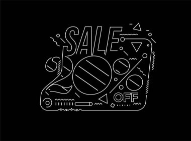 % 20 indirimli Flash İndirimli Bayrak Şablonu Büyük Satış Özel Teklifi. Sezon sonu özel teklif afişi. vektör illüstrasyonu.