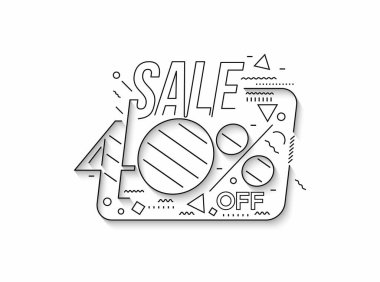 % 40 indirimli Flash İndirimli Bayrak Şablonu Büyük Satış Özel Teklifi. Sezon sonu özel teklif afişi. vektör illüstrasyonu.