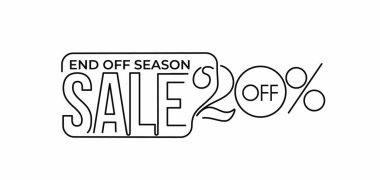 % 20 indirimli indirimli bayrak. İndirimli fiyat etiketi. Vektör Modern Yapıştırma İllüstrasyonu.