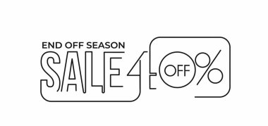 % 40 indirimli indirimli bayrak. İndirimli fiyat etiketi. Vektör Modern Yapıştırma İllüstrasyonu.