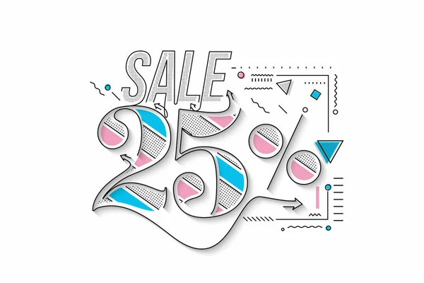 Sale Discount Banner Discount Offer Price Tag Vector Modern Sticker — Stock Vector