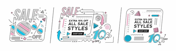 Zusätzliche Rabatt Flash Sale Discount Banner Template Promotion Großes Sonderangebot — Stockvektor