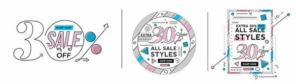 Extra Flash Sale Discount Banner Template Promotion Grande Offre Spéciale — Image vectorielle