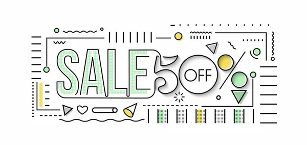 Sale Discount Banner Discount Offer Price Tag Vector Modern Sticker — Stock Vector