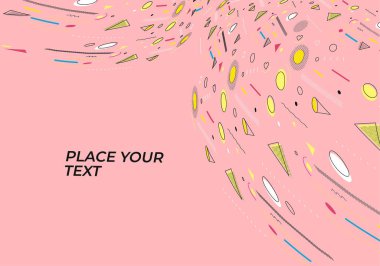 Soyut renkli desen tasarımı ve arkaplanı. Modern tasarım için kullan, kapak, poster, şablon, broşür, dekore edilmiş, el ilanı, afiş.