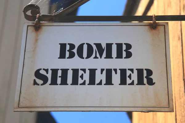 Bomb shelter sign