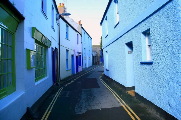 Farbenfrohe Gebäude Lyme Regis Dorset — Stockfoto