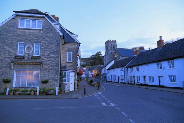 Picturesque village of Beer in Devon at dawn