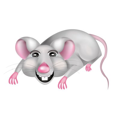 Fare çizgi film. Bir fare vektör çizim