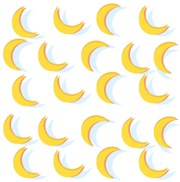 패턴의 추상 바나나 노란 달 배경입니다. 기하학적 벡터 ornamend — 스톡 벡터