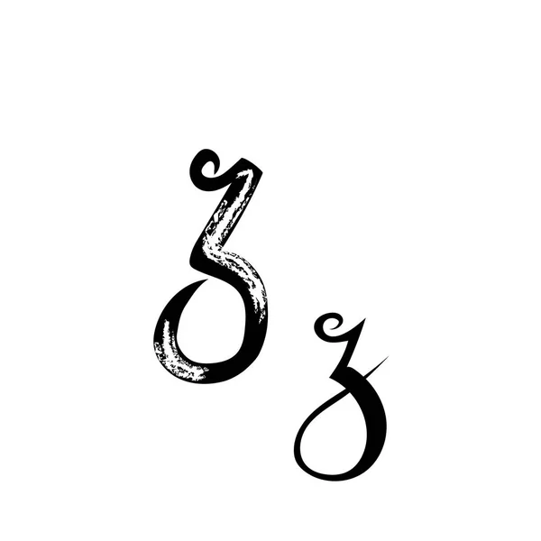 Letter  alphabet calligraphy. Handwritten calligraphy samples  Letter vector — Stock Vector
