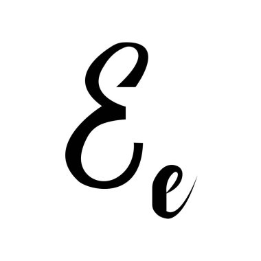 vektör hat el yazması yazı Alfabe harf e