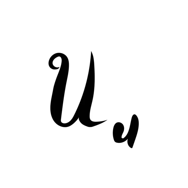 Alfabeto letra arte letras vector caligrafía manuscrito — Vector de stock