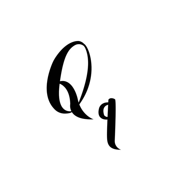 Brief alfabet kalligrafie. Handgeschreven kalligrafie monsters brief vector — Stockvector
