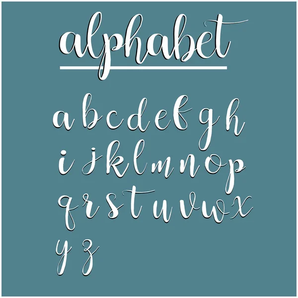 Engelska alfabetet kalligrafi bokstäver modern stil vektor — Stock vektor