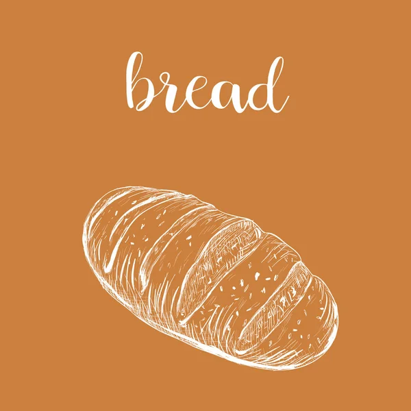 Хліб ескіз ілюстрація векторна рука. Хліб білий хліб — стоковий вектор