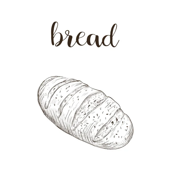 Pan pan boceto ilustración vector letras texto — Vector de stock