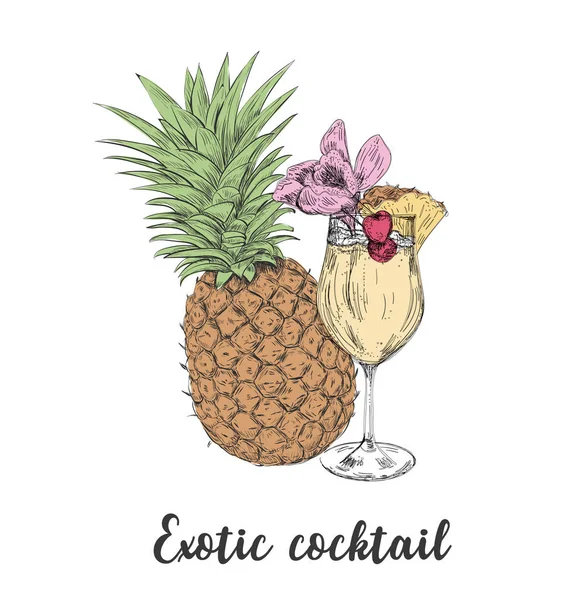 Kokteyl kroki ananas. Kroki kokteyller 