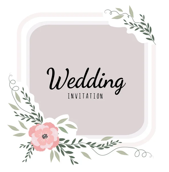 Wedding card decor. Invitation to wedding vector. — Stock Vector
