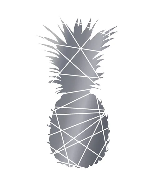 Pineapple black and white abstract. Pineapple — Stock Vector