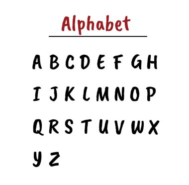Alfabe harfleri. İngilizce alfabe, Hat sanatı