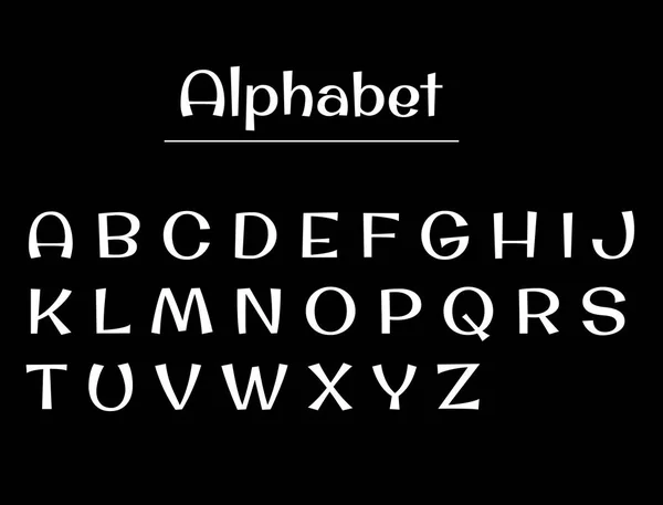 Letras do alfabeto. Alfabeto letras brancas —  Vetores de Stock